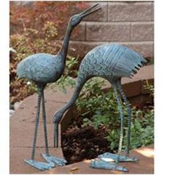Stately Garden Cranes S/2