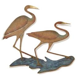 Double Crane Wall Plaques
