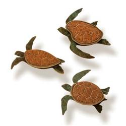 S/3 Lg Turtle Wall Plaques