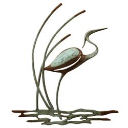 Single Egret Wall Plaque