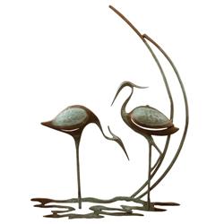 Double Egret Wall Plaque