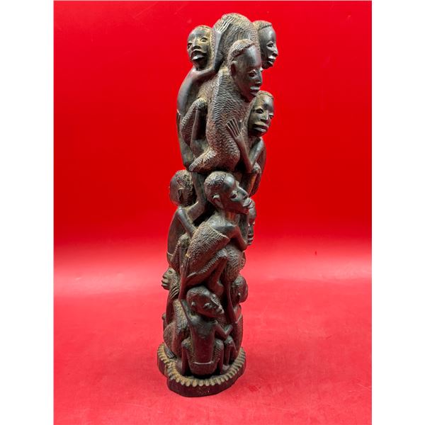 Hand-Carved Makonde Tree of Life (Ujamaa) Sculpture