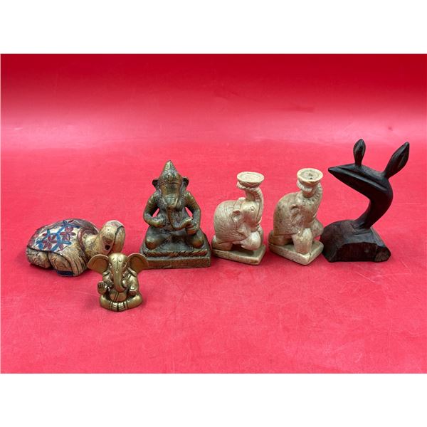 Animal Figurine Lot w/ Brass, Stone, & More