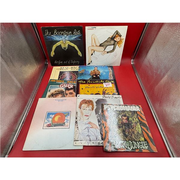 Lot of Assorted Vinyl Records w/ The Cars, David Bowie, Elton John, & More