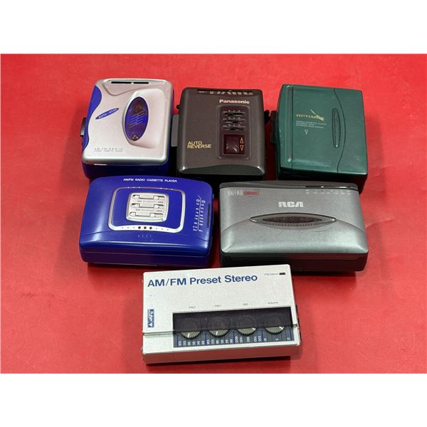 Lot of Assorted VTG AM/FM Walkmans/Cassette Players