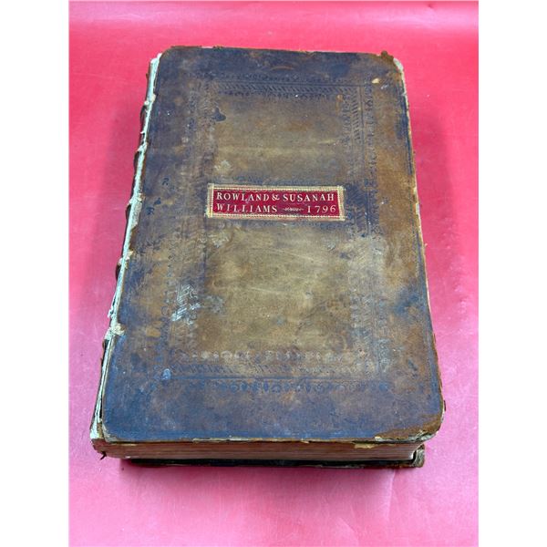 Antique 1796 Rowland & Susanah Williams Book