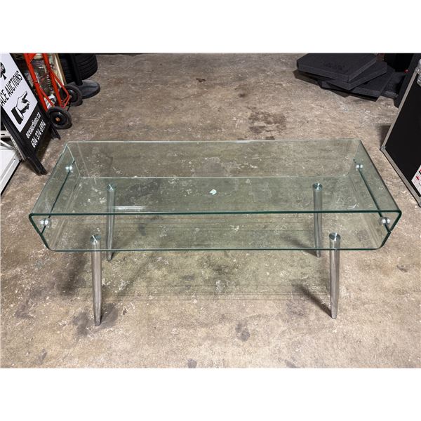 Modern Clear Glass Coffee Table