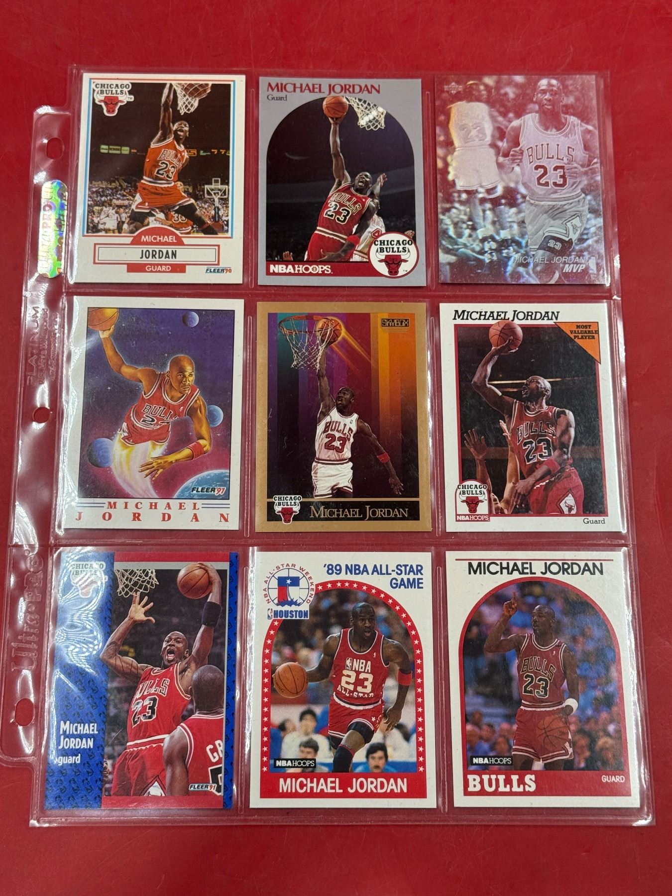 sheet-of-assorted-michael-jordan-basketball-cards