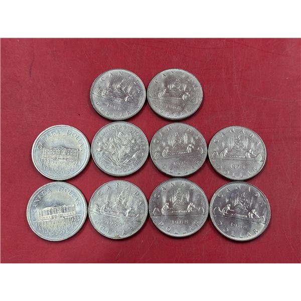 Lot of 1960s-70s Canadian Dollar Coins