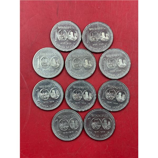 Lot of 1974 Canadian Centennial Dollar Coins