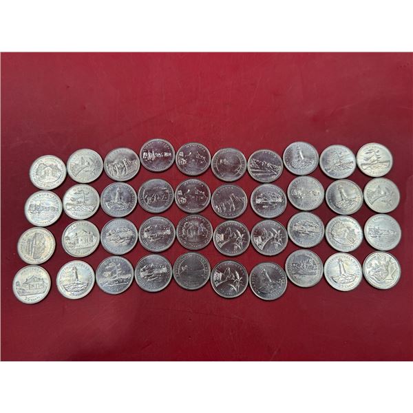 Lot of Assorted Commemorative Canadian Provincial Quarters
