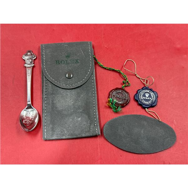 Rolex Souvenir Spoon, Hang Tags, & Soft Case
