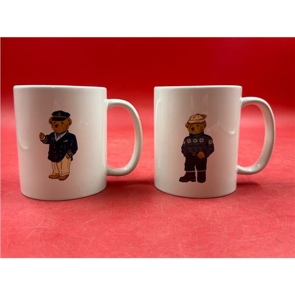 2 Ralph Lauren Teddy Bear Mugs (Alpine Bear & Captain Bear)