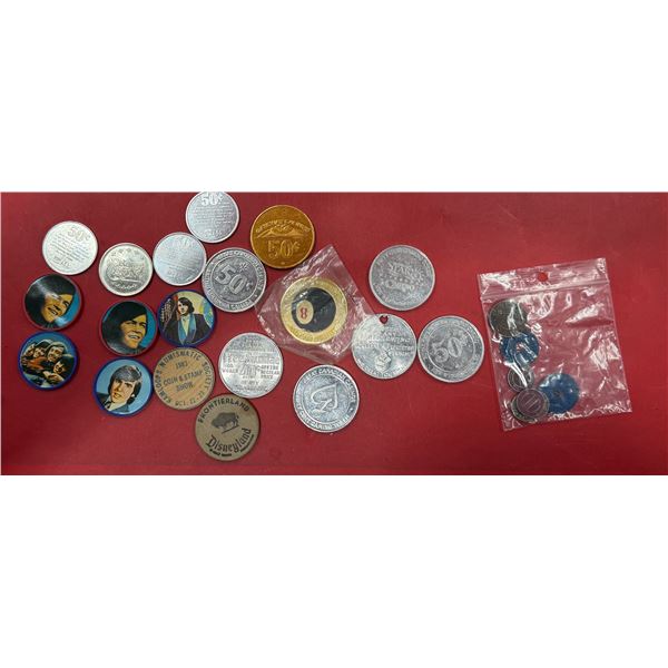 Lot of Assorted Tokens & Kellogg's Monkees Coins