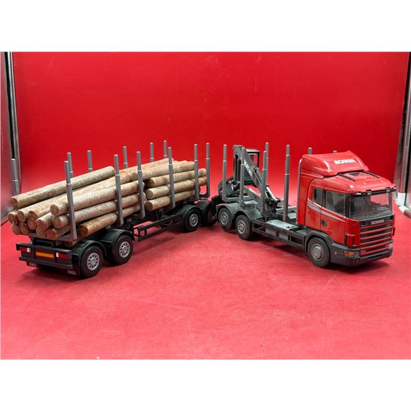 Emek Scania Wood Transporter w/ Crane & Trailer