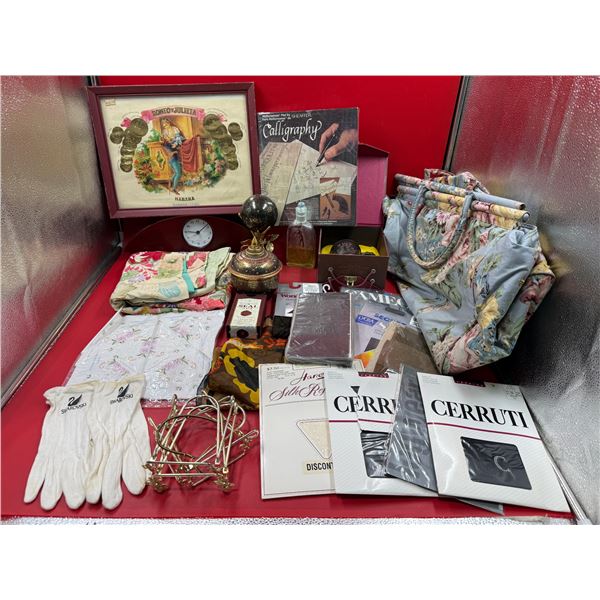 Variety Lot w/ Swarovski Gloves, Seal Set, Calligraphy Pen Set, & More