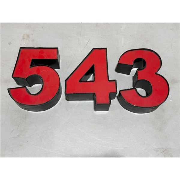 3-Dimensional Metal & Fiberglass Numbers