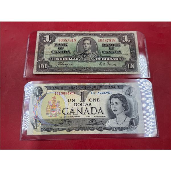 1937 & 1973 Bank of Canada $1 Bills