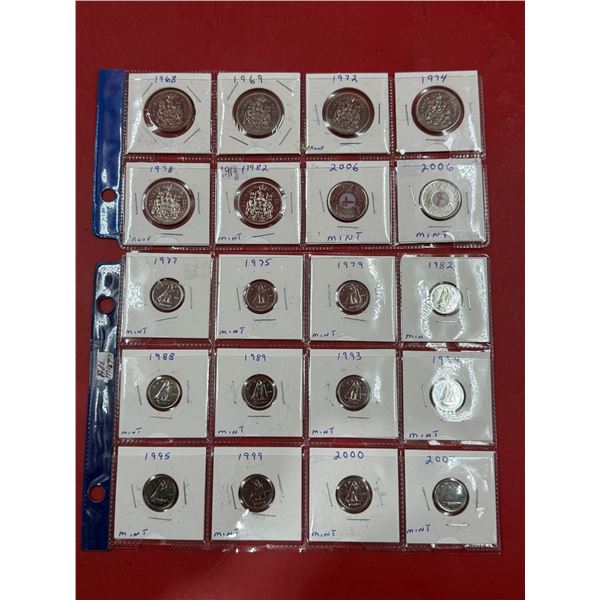 Lot of 1960s-00s Canadian 50 Cent, 25 Cent, & 10 Cent Coins