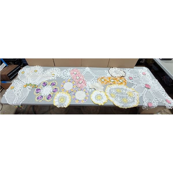 Lot of VTG Crochet Doilies
