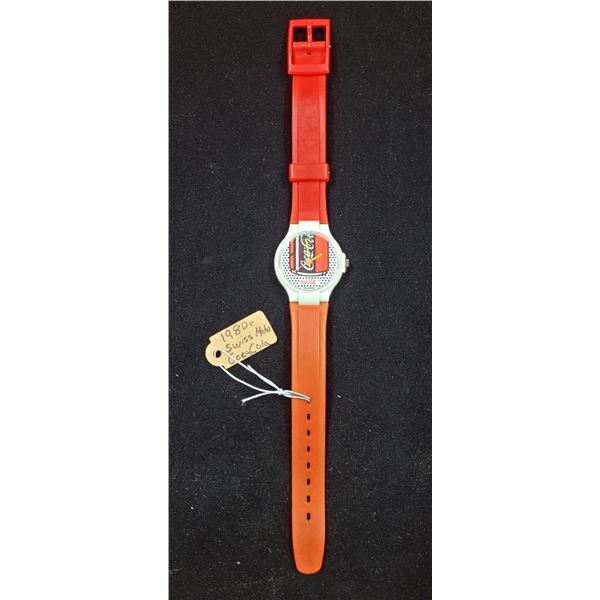 1980s Swiss Made Coca-Cola Watch