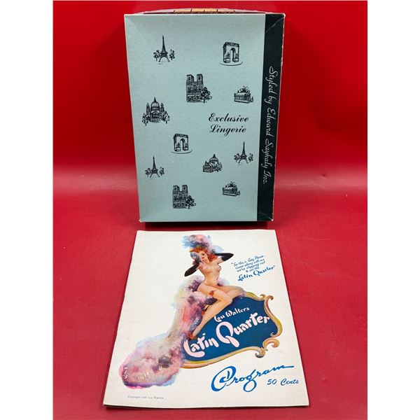 Vintage Items: Exclusive Lingerie Edward Saykaly Box & Lou Walters Latin Quarter Program