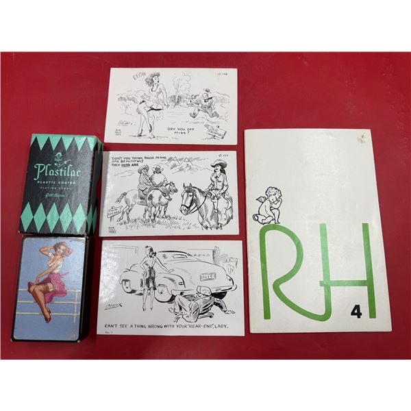Vintage Variety: Playing Cards, Rawhide Magazine, & Comical Postcards