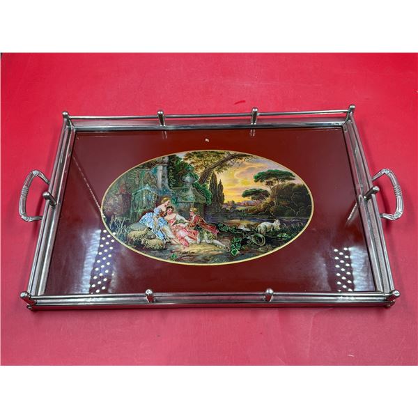 Vintage Victorian Scene Tray
