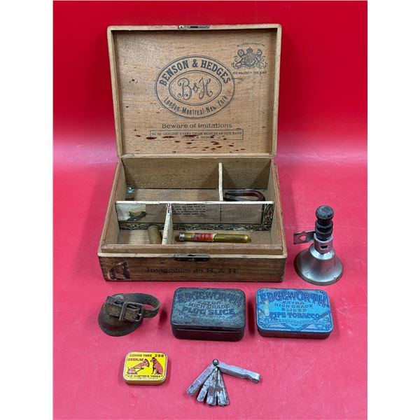 Vintage Variety: Edgeworth Tins, His Master's Voice Needle Tin, Cigar Box, & More