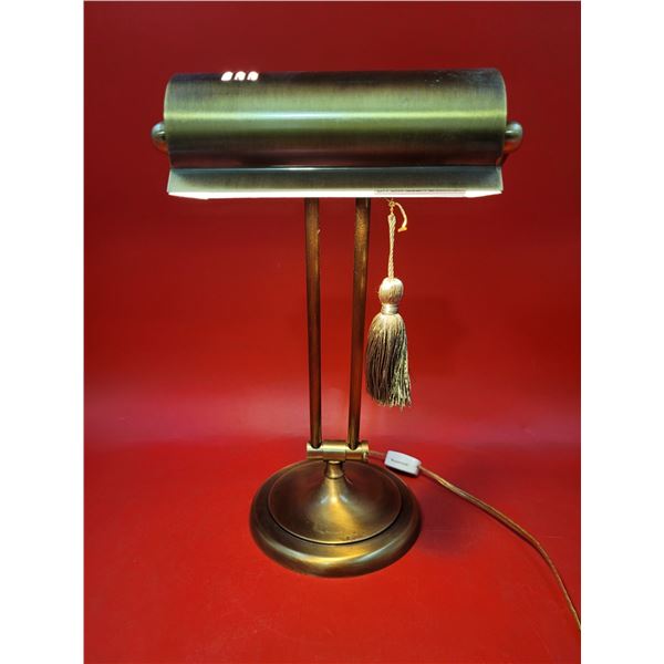 Vintage Brass Bankers Table Lamp