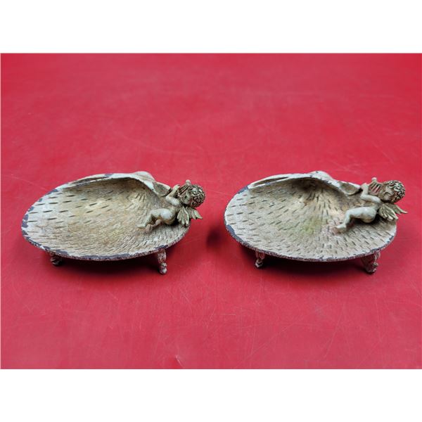 2 Vintage Cherub Vanity Ring Dishes