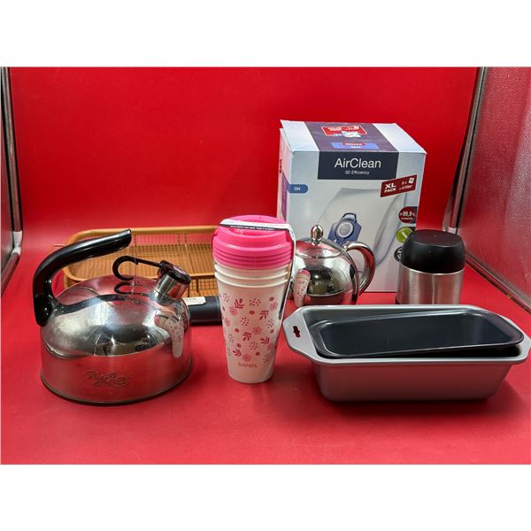 Kitchenware: Tea Kettle, Baking Dishes, Cups, Thermos, & More