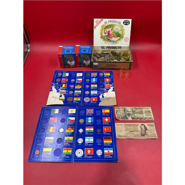 Assorted World Currency : Coins & Bills