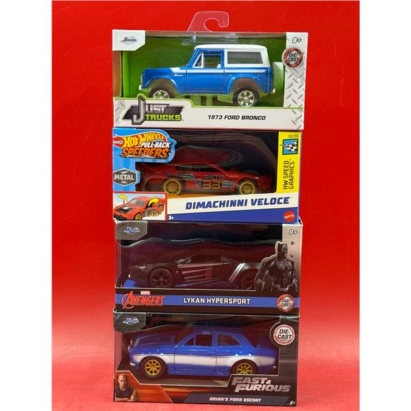 4 Sealed Diecast Cars: Fast & Furious, Avengers, Hot Wheels, & Just Trucks