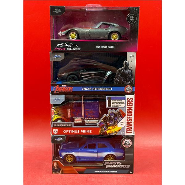 4 Sealed Diecast Cars: Fast & Furious, Avengers, Transformers, & Pink Slips