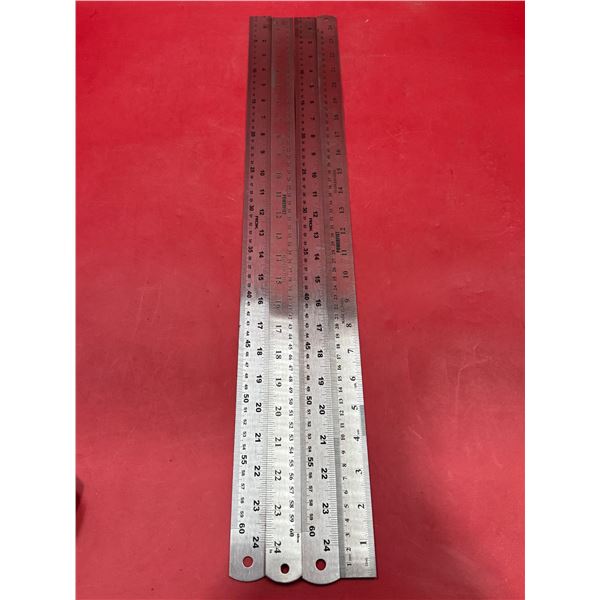 4 Metal Rulers