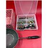 Image 4 : Vintage Variety: Roller Pin, Strawberry Box, Ruler, Hardware, & More