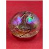 Image 3 : 1985 Artist Signed Mount St. Helens Ash Glass Oil Lamp