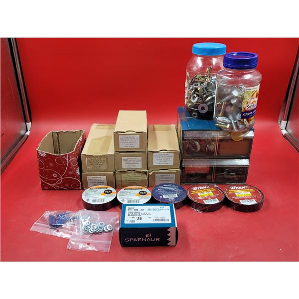 Assorted Hardware & Electrical Tape