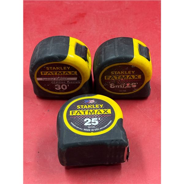 3 Stanley Fatmax Tape Measures