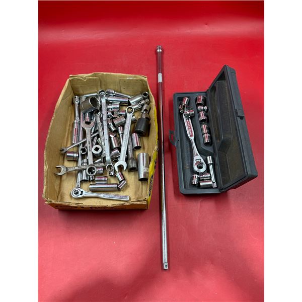 Sockets, Wrenches, Long Socket Extension, & Ratchet