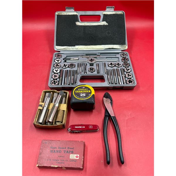 Hand Taps, Swiss Knife, Fatmax Tape Measure, Tap & Die Set, & More