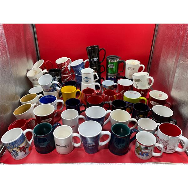 Assorted Mugs: Tim Hortons, Jack Daniel's CIBC, Joey's, & More