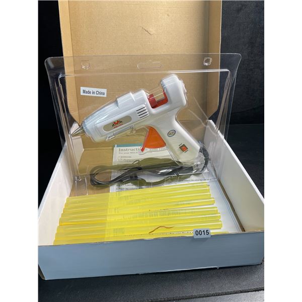 Meltox Premium Dual-Watt (60W/100W) Hot Glue Gun Kit with 12pc All-Purpose 8" Glue Sticks - New