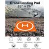 Image 4 : LKTop Foldable Weighted Drone Landing Pad; Double-Sided Waterproof Helipad Landing Mat (26") New