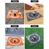 Image 9 : LKTop Foldable Weighted Drone Landing Pad; Double-Sided Waterproof Helipad Landing Mat (26") New