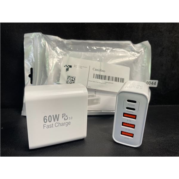 2-Pack of 60W 5-Port USB-C Fast Charger Blocks - New