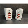 Image 2 : 2-Pack of 60W 5-Port USB-C Fast Charger Blocks - New