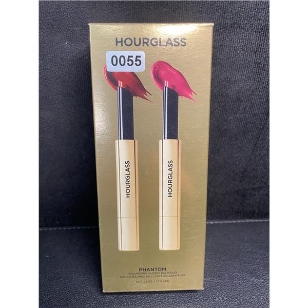 Hourglass Phantom Volumizing Glossy Balm Duo Set (1.7G x 2) Haze & Crave Shades - Brand New