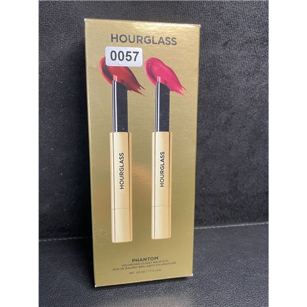 Hourglass Phantom Volumizing Glossy Balm Duo Set (1.7G x 2) Haze & Crave Shades - Brand New